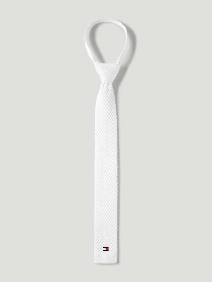 Krawat Tommy Hilfiger Adam Knit Optic White